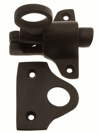 Solid Brass Transom Window Latch in Oil Rubbed Bronze.